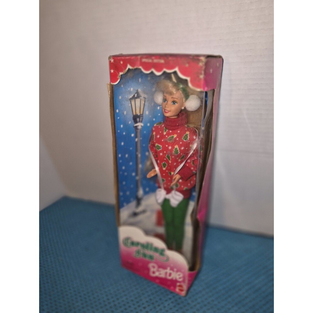 BARBIE ...1995 CAROLING FUN BARBIE...flawed Box
